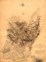 Esboço da carta itinerária militar que contém a topografia do terreno a Norte de Lisboa