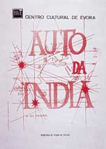 Cartaz de João Vieira para a peça Auto da Índia de Gil Vicente